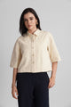 COVE EMBROIDERED COTTON SHIRT WITH JEWEL BUTTONS