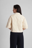 COVE EMBROIDERED COTTON SHIRT WITH JEWEL BUTTONS - Sunday Story