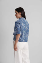 COVE EMBROIDERED DENIM SHACKET WITH JEWEL BUTTONS - Sunday Story