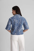 COVE EMBROIDERED DENIM SHACKET WITH JEWEL BUTTONS - Sunday Story