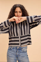 DAFFODIL STRIPE VISCOSE SHIRT WITH STATEMENT BUTTONS - Sunday Story