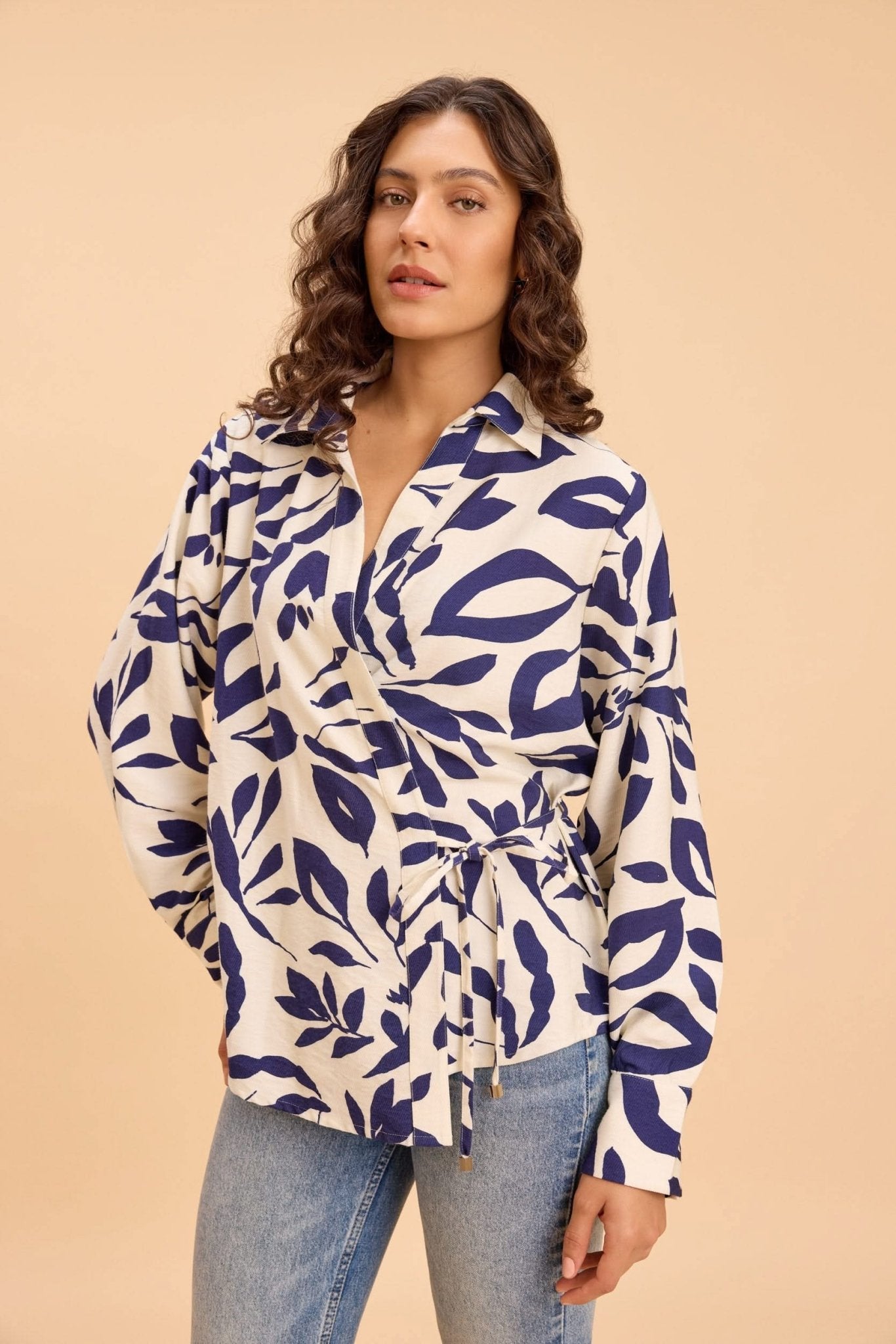 DAKOTA VISCOSE PRINTED WRAP SHIRT - Sunday Story