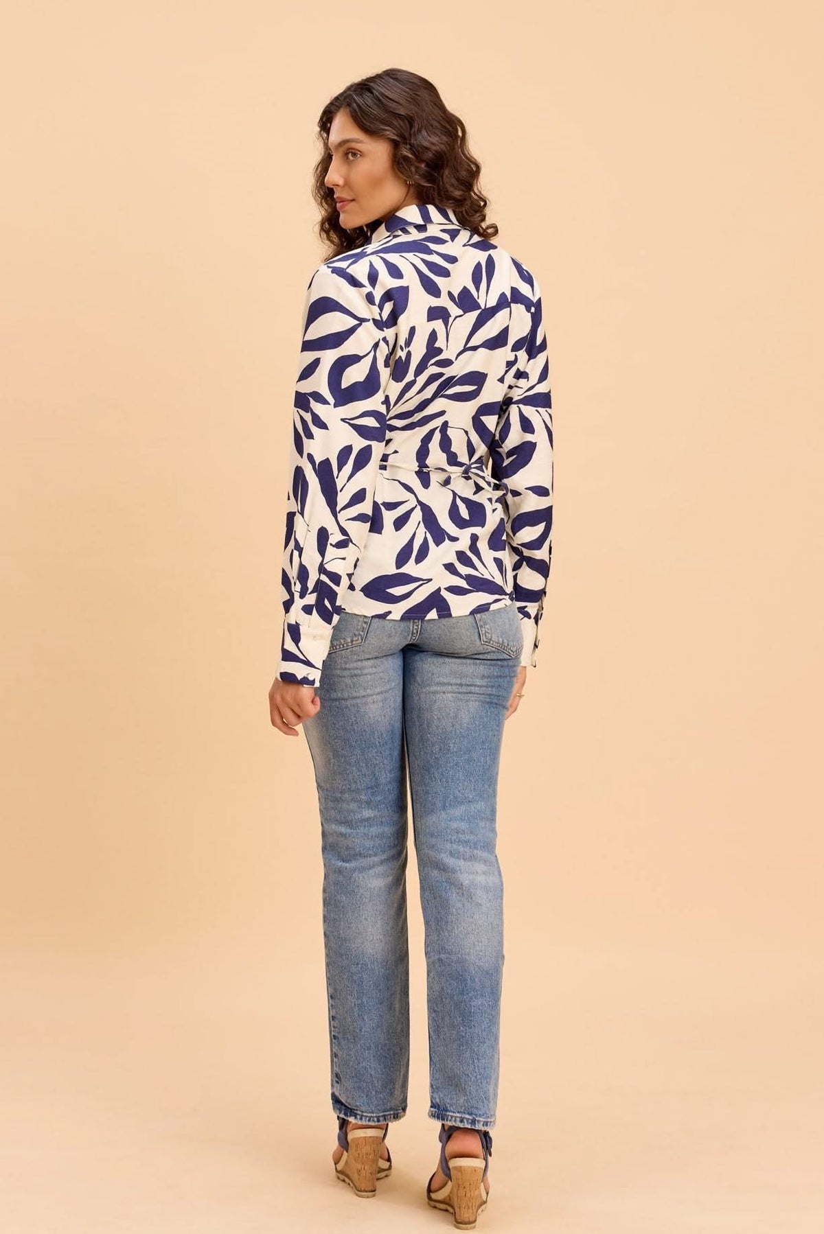 DAKOTA VISCOSE PRINTED WRAP SHIRT - Sunday Story