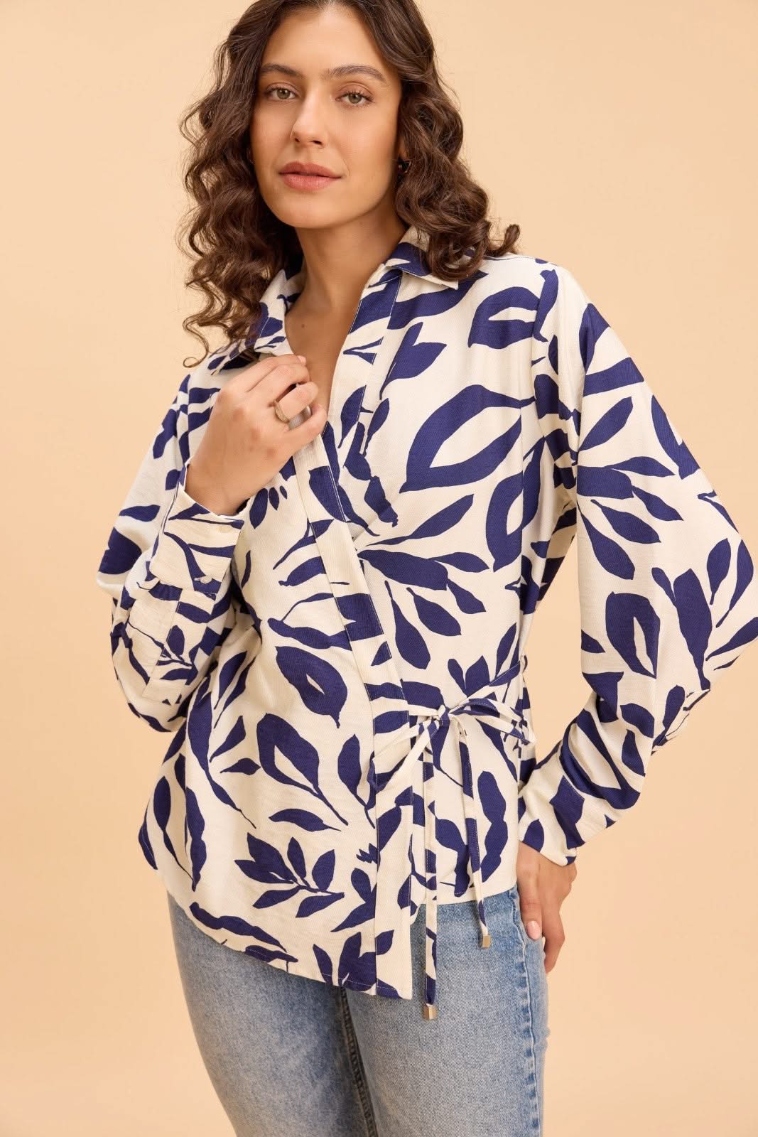DAKOTA VISCOSE PRINTED WRAP SHIRT - Sunday Story