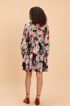 DANNI FLORAL FIT AND FLARE SHIRT SHORT DRESS - Sunday Story