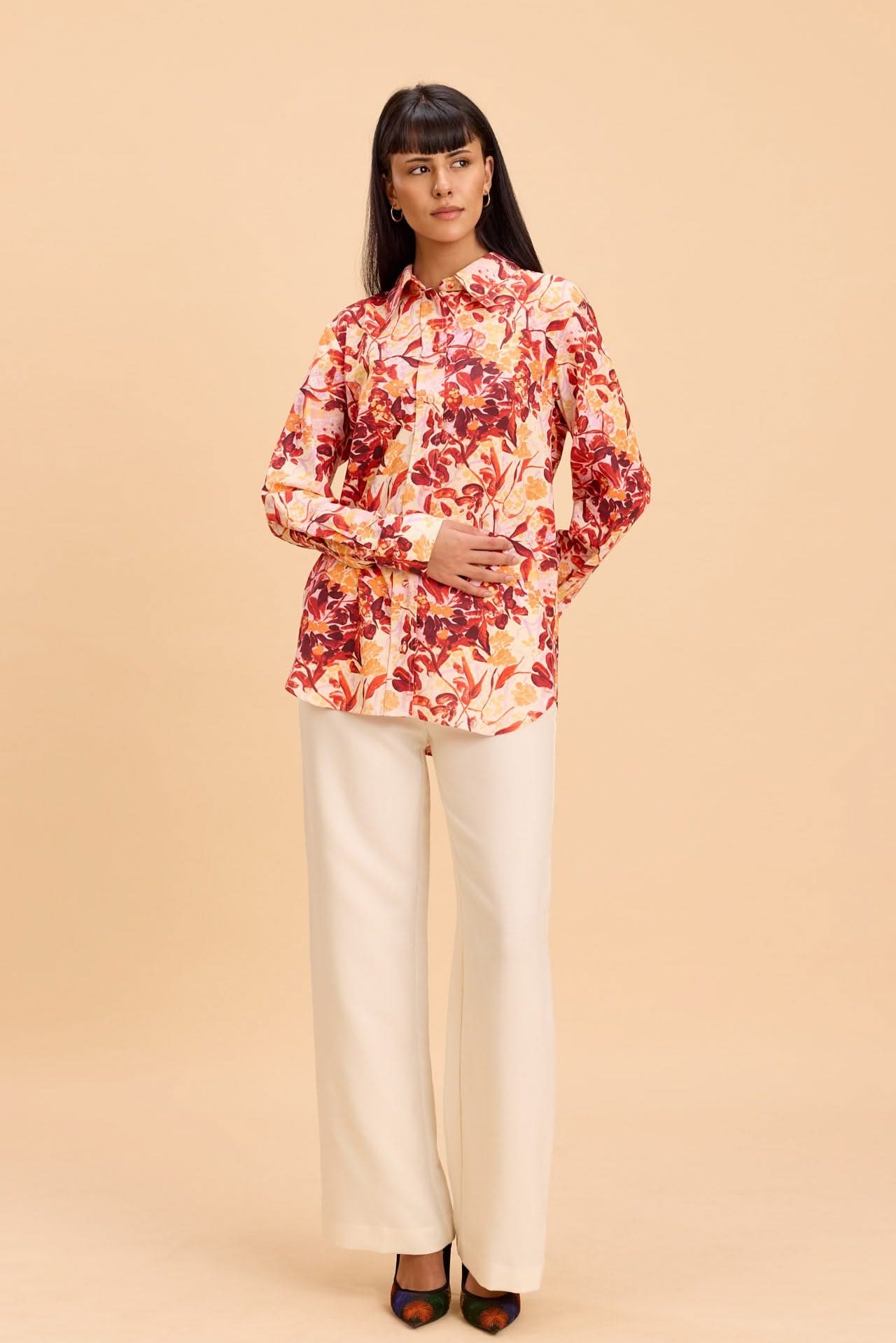 DARBY LINEN FLORAL PRINTED SHIRT - Sunday Story