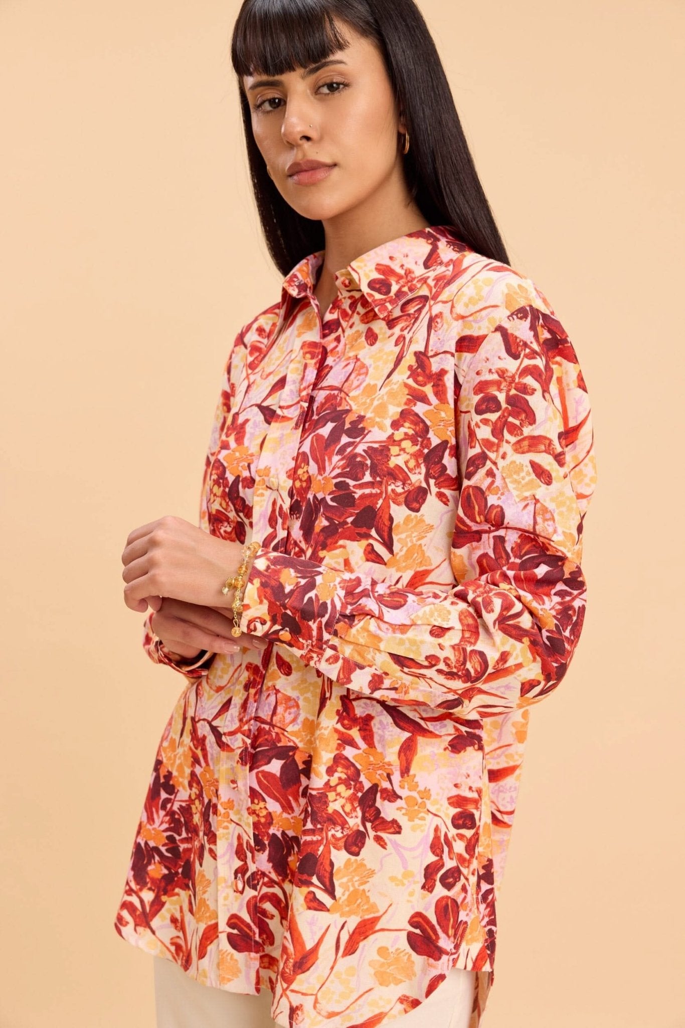 DARBY LINEN FLORAL PRINTED SHIRT - Sunday Story