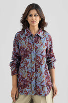 DARBY LINEN FLORAL PRINTED SHIRT WITH BELT - Sunday Story