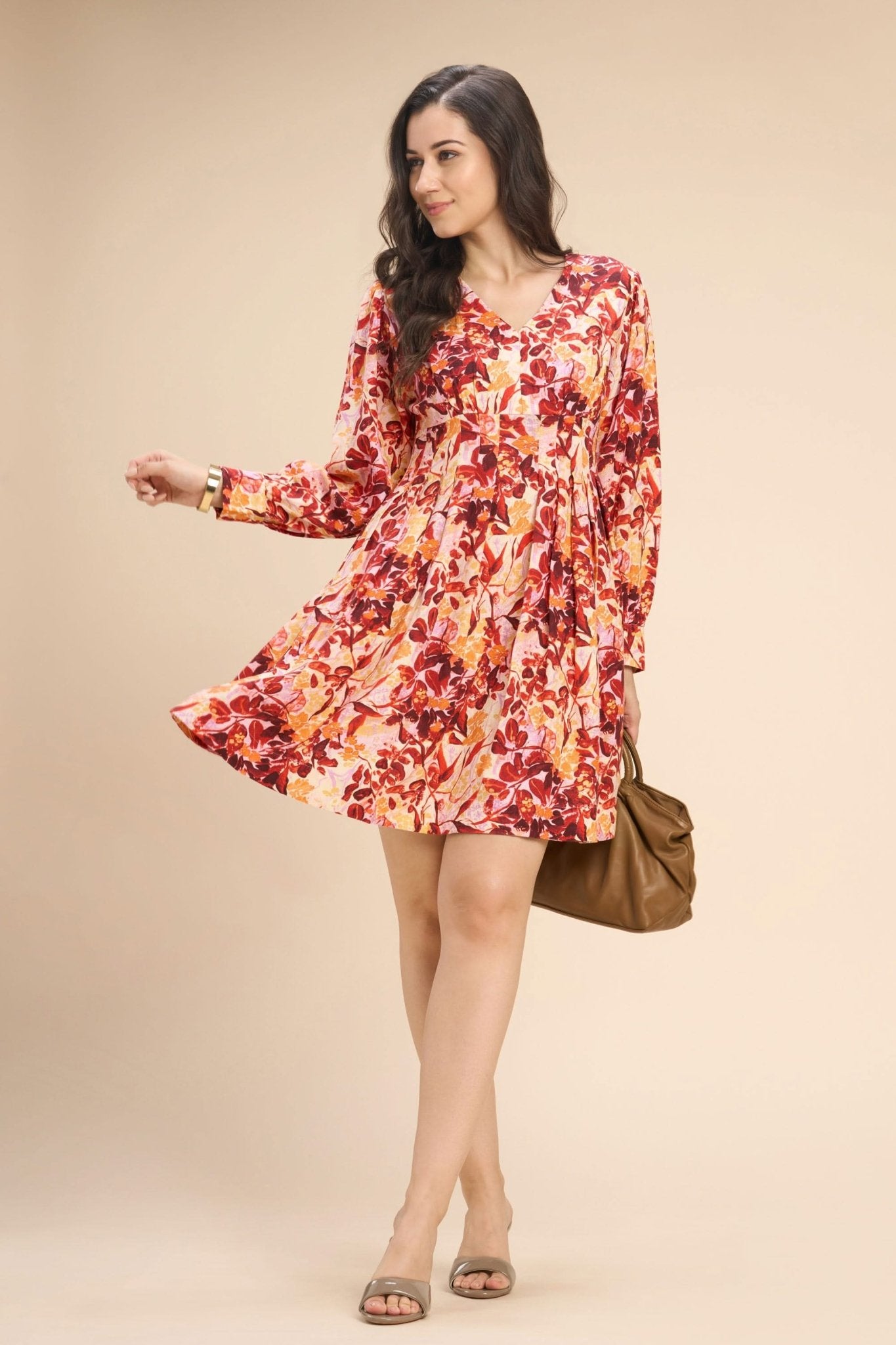 DARBY LINEN FLORAL PRINTED SHORT DRESS - Sunday Story