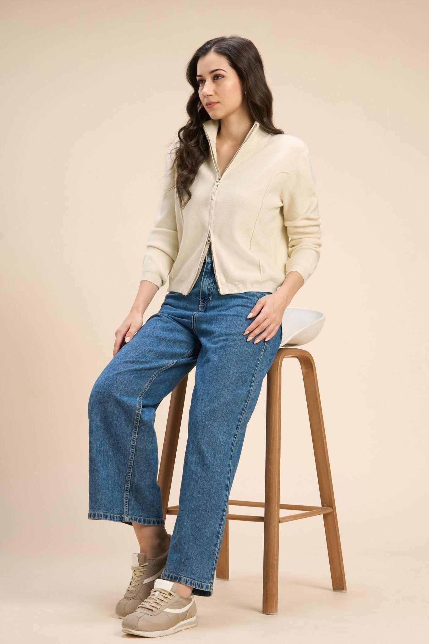 ELIZA CARDIGAN WITH A TWO WAY FRONT ZIP - Sunday Story