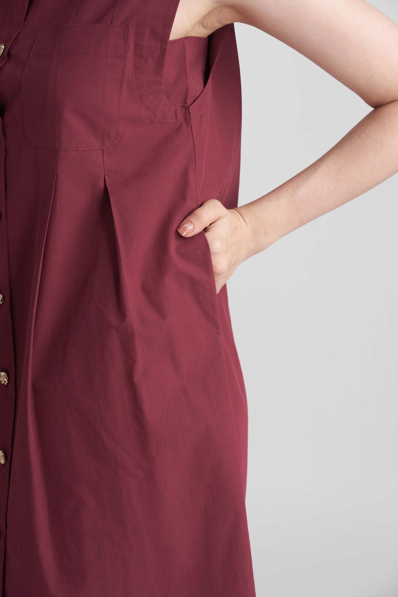EMMI COTTON SHIRT DRESS WITH JEWEL BUTTONS - Sunday Story
