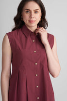 EMMI COTTON SHIRT DRESS WITH JEWEL BUTTONS - Sunday Story