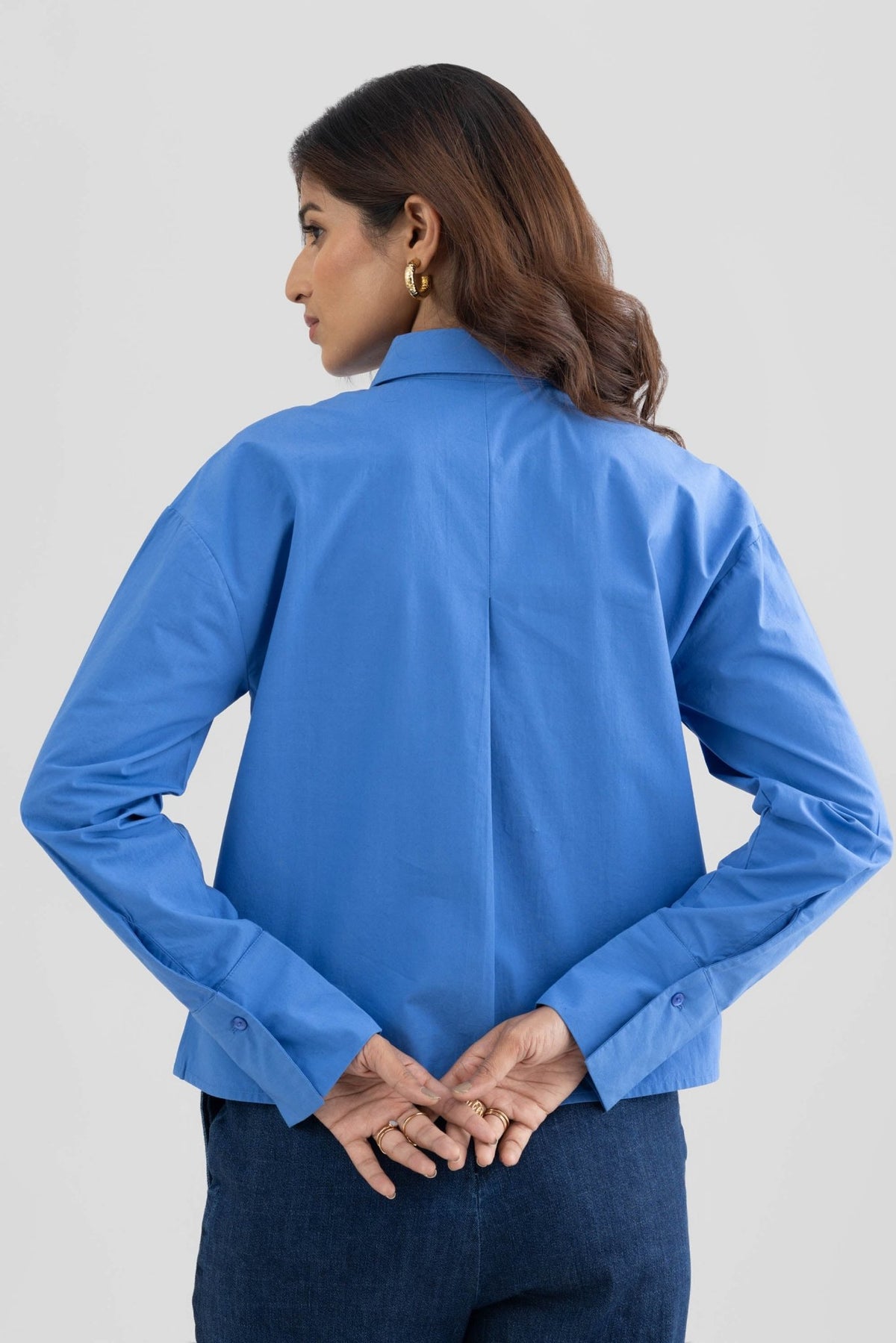 EZRA ASYMMETRICAL COTTON POPLIN SHIRT WITH FROG BUTTONS - Sunday Story