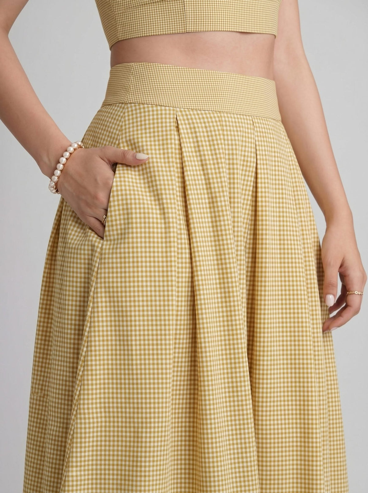 FALLON TOP IN COTTON GINGHAM CHECKS - Sunday Story