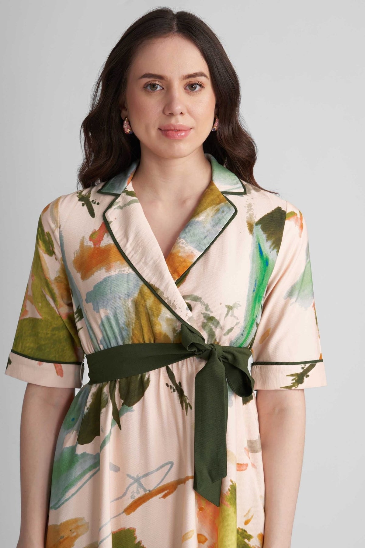 FAWN FIT AND FLARE PRINTED MIDI DRESS - Sunday Story