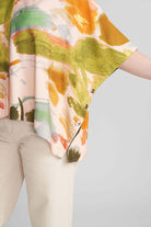 FAWN VISCOSE PRINTED KAFTAN SHIRT WITH STATEMENT BUTTONS - Sunday Story