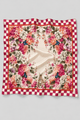 FIA FLORAL BORDER PRINT VISCOSE SATIN SCARF
