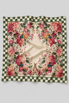 FIA FLORAL PRINTED SCARF WITH CHECKERED BORDER - Sunday Story