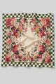 FIA FLORAL BORDER PRINT VISCOSE SATIN SCARF