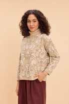 FIONA TURTLE NECK PULLOVER WITH INTRICATE JACQUARD PATTERN - Sunday Story