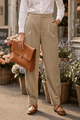 FIORA BARREL ANKLE PANT WITH PLEAT DETAIL
