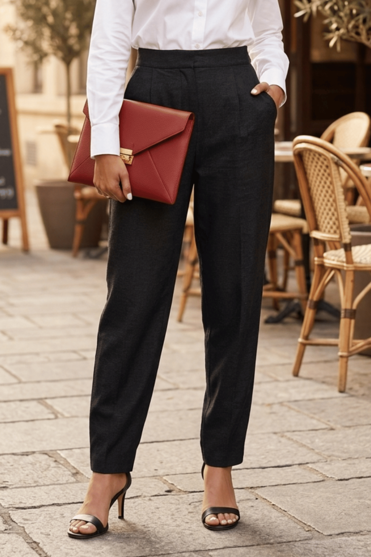 FIORA BARREL ANKLE PANT WITH PLEAT DETAIL - Sunday Story