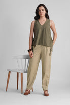 FIORA BARREL ANKLE PANT WITH PLEAT DETAIL - Sunday Story