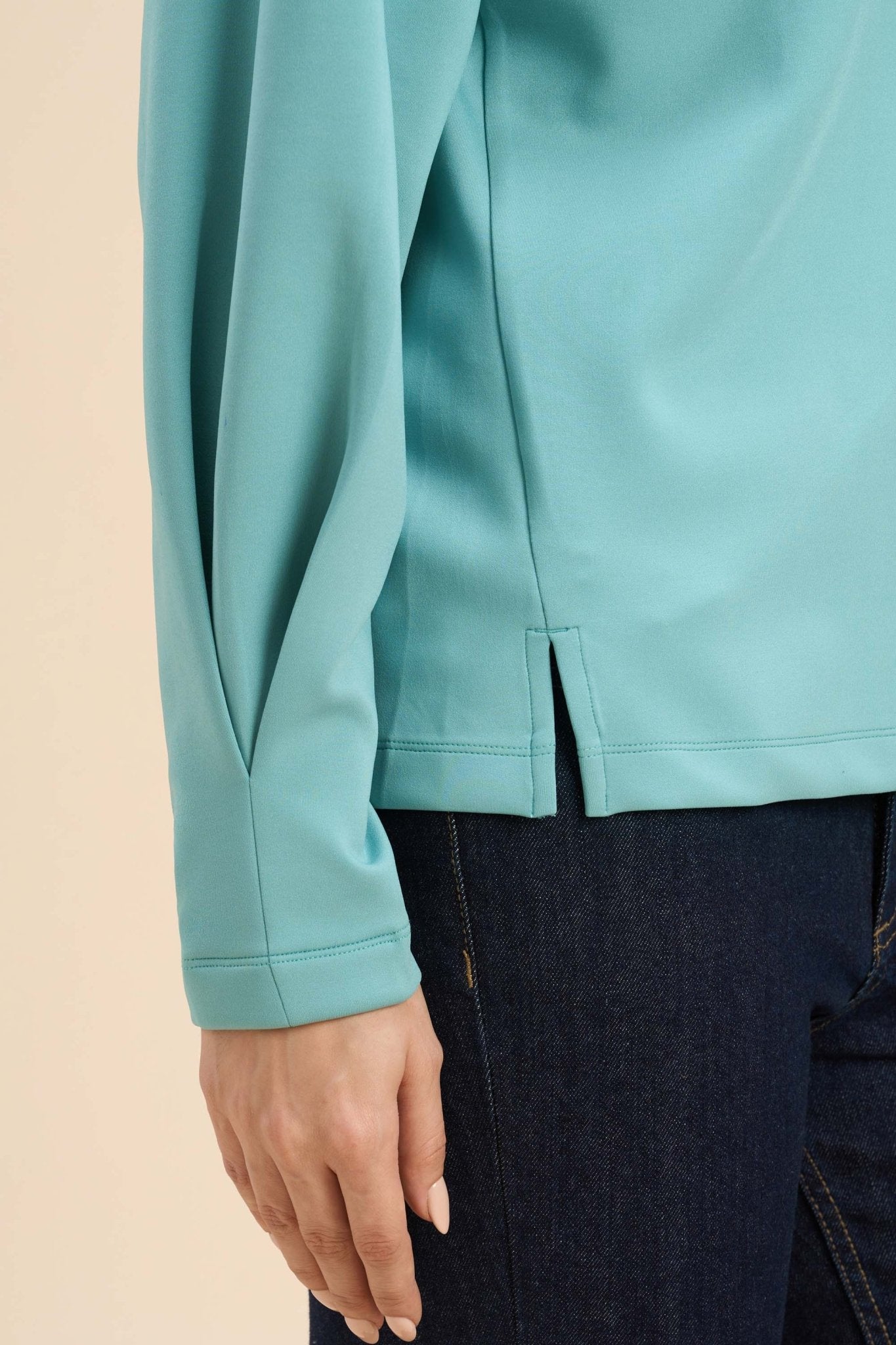 FLEUR T-SHIRT IN FLUID JERSEY WITH VOLUMINOUS SLEEVEES - Sunday Story