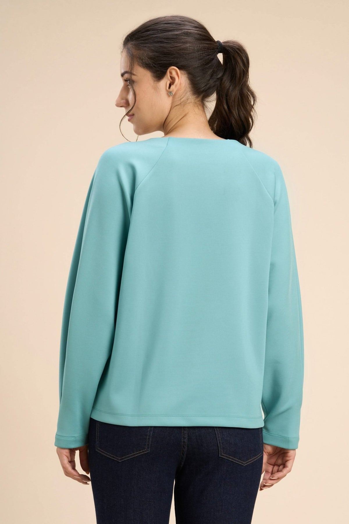 FLEUR T-SHIRT IN FLUID JERSEY WITH VOLUMINOUS SLEEVEES - Sunday Story