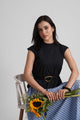 GWEN COTTON POPLIN TOP WITH DETACHABLE BELT