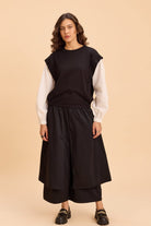 HARIS FAUX LAYERED T-SHIRT WITH VOLUMINOUS SLEEVES - Sunday Story