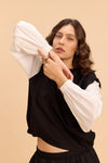 HARIS FAUX LAYERED T-SHIRT WITH VOLUMINOUS SLEEVES - Sunday Story