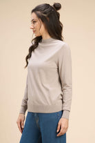 HONEY VISCOSE HIGH NECK PULLOVER - Sunday Story