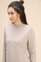 HONEY VISCOSE HIGH NECK PULLOVER - Sunday Story