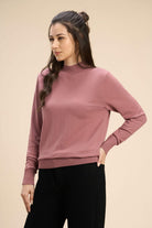HONEY VISCOSE HIGH NECK PULLOVER - Sunday Story