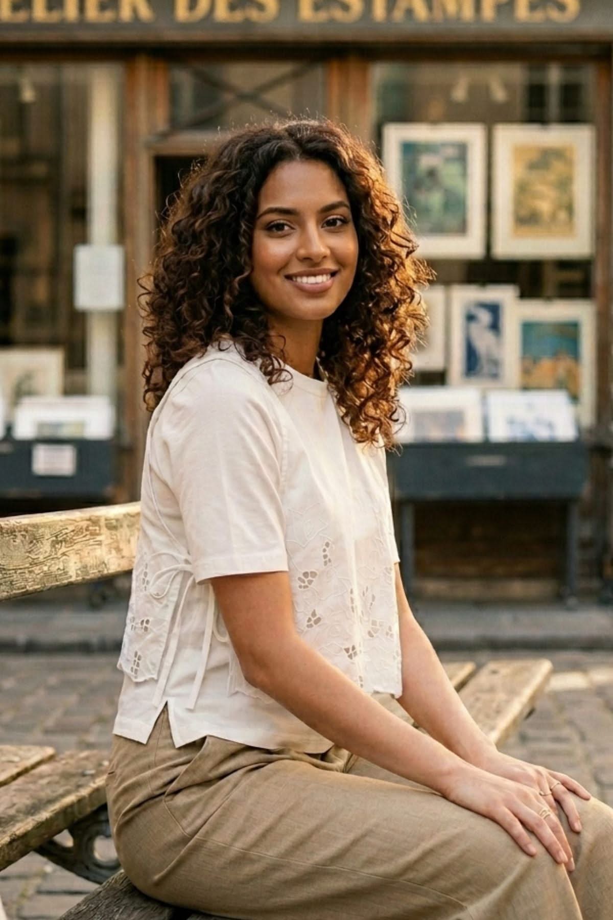 IBIZA COTTON T-SHIRT WITH EMBROIDERED BIB - Sunday Story