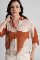 ILUKA VISCOSE PRINTED OVERSIZED CROP SHIRT - Sunday Story
