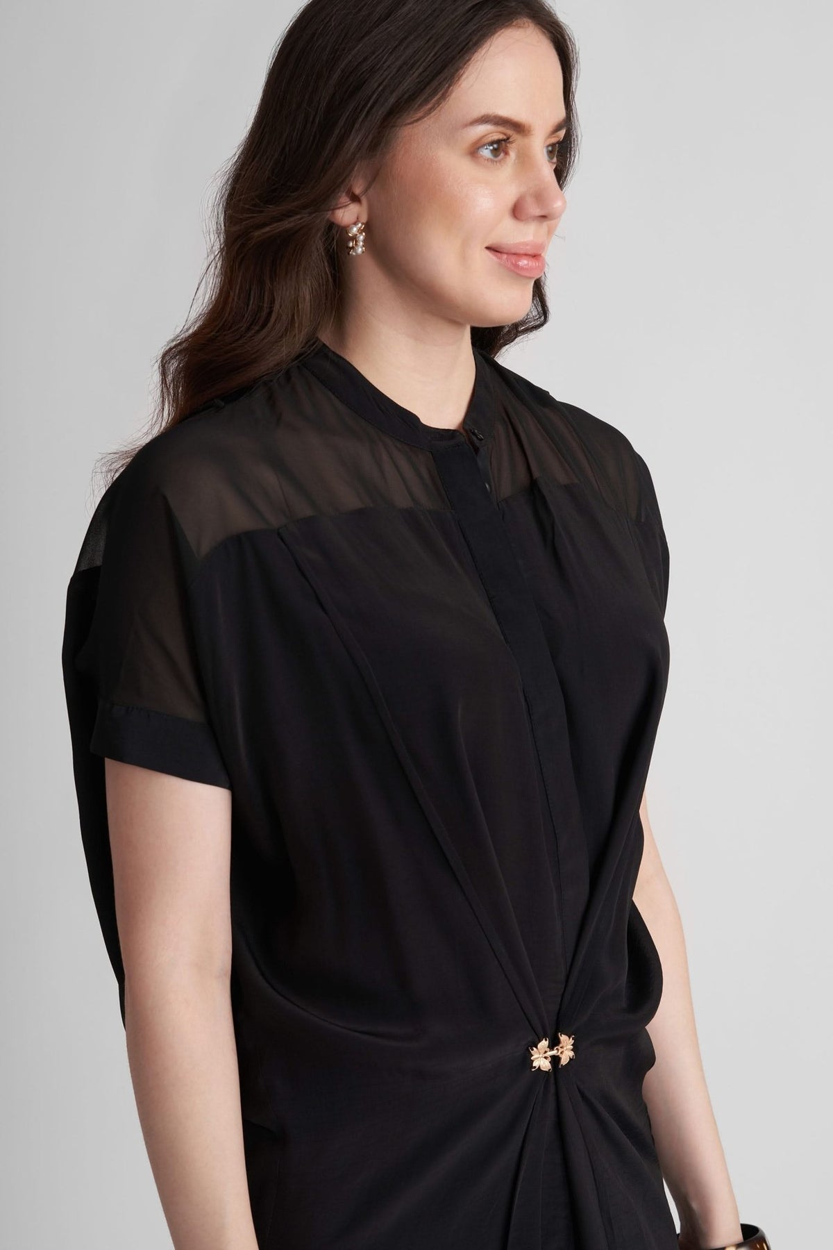 JANE RELAXED MIDI DRESS WITH FRONT TIE ADJUSTER - Sunday Story