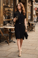 JANE RELAXED MIDI DRESS WITH FRONT TIE ADJUSTER