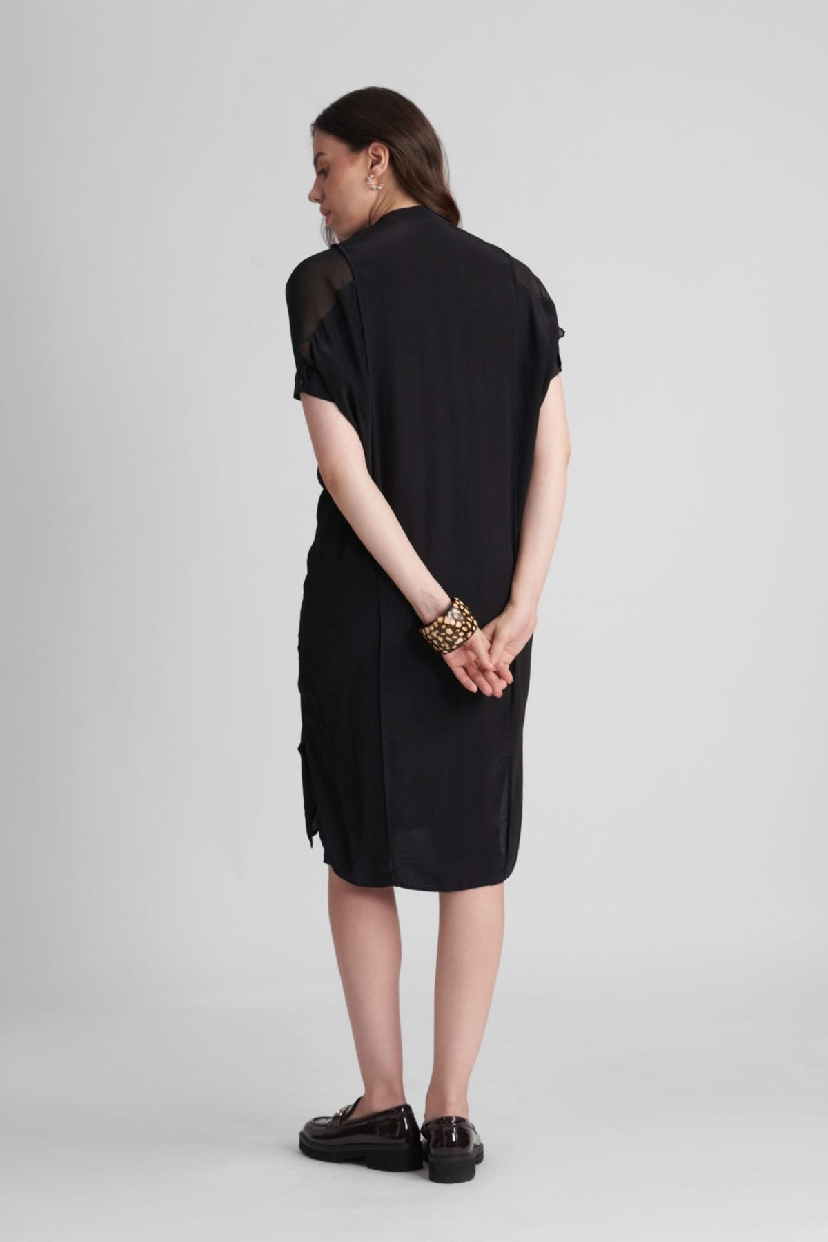 JANE RELAXED MIDI DRESS WITH FRONT TIE ADJUSTER - Sunday Story