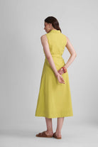 KAIRO COTTON SLEEVELESS MIDI DRESS WITH LACE COLLAR - Sunday Story