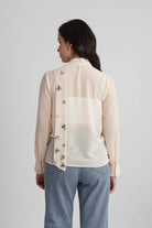 KOVE EMBROIDERED WRAP TOP WITH TIE UP DETAIL - Sunday Story