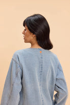 LILY COTTON DENIM BOXY JACKET WITH WIDE SLEEVES - Sunday Story