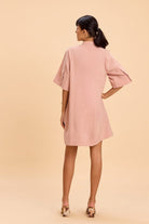 LOTUS VISCOSE BOXY SHIFT DRESS WITH STATEMENT BUTTONS - Sunday Story
