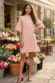 LOTUS VISCOSE BOXY SHIFT DRESS WITH STATEMENT BUTTONS