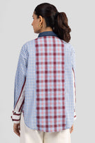 MARGO COLOR BLOCK COTTON DENIM SHIRT - Sunday Story