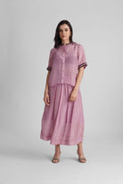 NOAMI VISCOSE ORGANZA SHIRT AND PLEATED MIDI SKIRT CO-ORD SET - Sunday Story