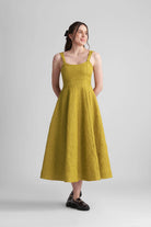 NOLA JACQUARD SLEEVELESS MIDI DRESS - Sunday Story