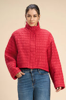 OLLY OVERSIZED JACKET WITH UNIQUE CRINKLED QUILTED PATTERN - Sunday Story