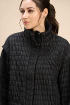OLLY OVERSIZED JACKET WITH UNIQUE CRINKLED QUILTED PATTERN - Sunday Story